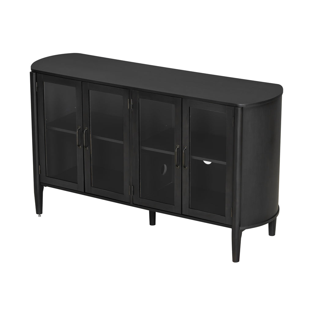 Stylish Black Storage Cabinet for Living Room.