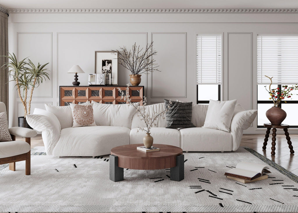 Round Coffee Table with Hidden Storage for Small Spaces.