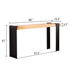 Rustic Industrial Console Table for Entryway & Living Rooms.