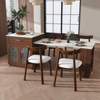 80-Inch Expandable Kitchen Island Dining Set with 4 Chairs.