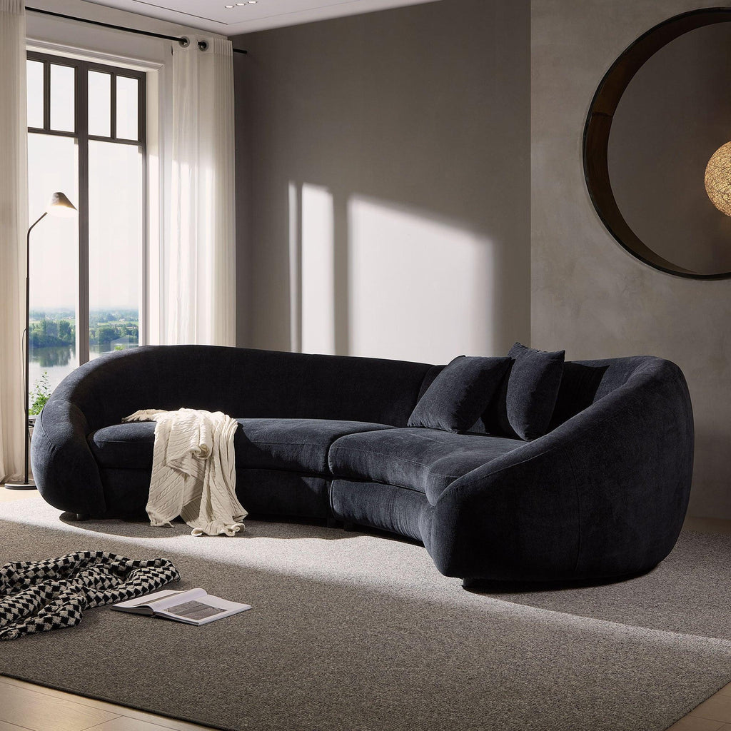 Modern Curved Sofa with Love Heart Design for Living Room.