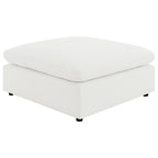Segoura Ivory Upholstered Modular Sectional with Ottoman.