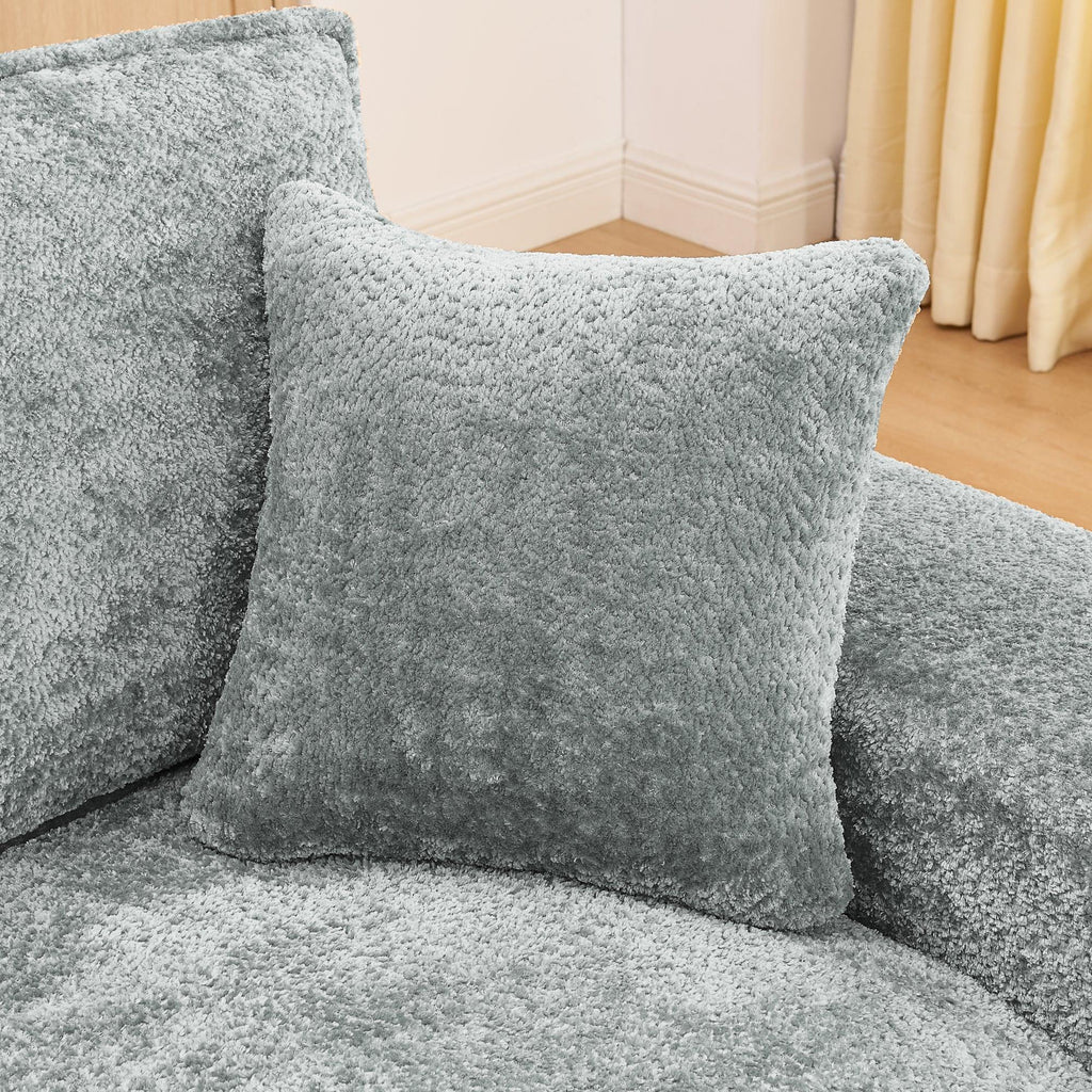 107'' Modern Boucle Sectional Sofa with Moveable Ottoman.