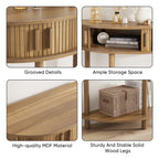 Half-Moon Console Table - Walnut for Entryway & Living Room.