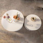 Round Storage Table Set for Elegant Living Rooms.