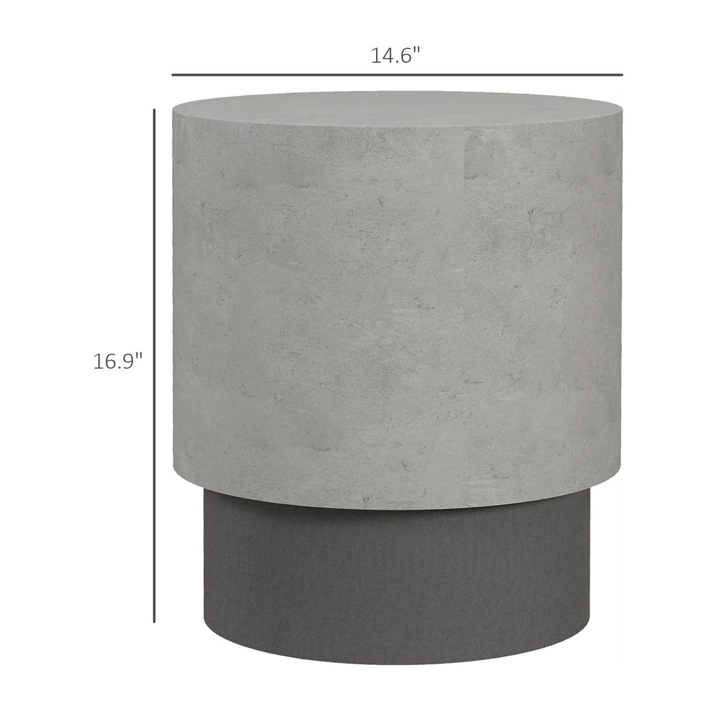HOMCOM Lightweight Round Side Table for Indoor & Outdoor Use.