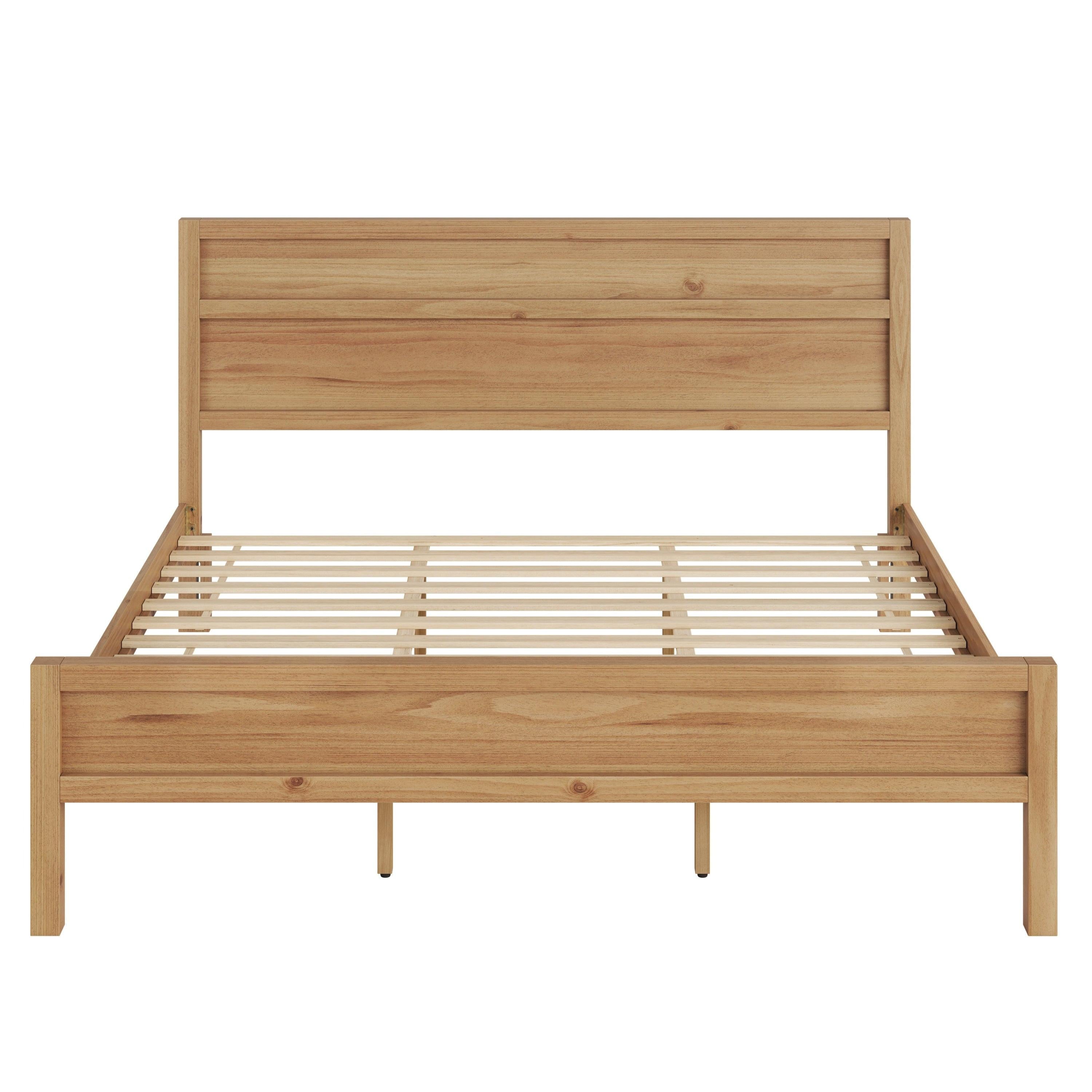 Maddox Modern Wood King Panel Bed - A Stylish Choice.