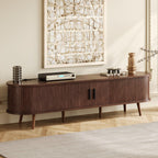Mid Century Modern TV Stand for 70-Inch TVs with Power Outlet.