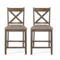 Farmhouse Counter Stools Set of 2 with X-Back Frame.