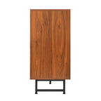 Walnut Mid-Century Modern Sideboard Buffet Cabinet.