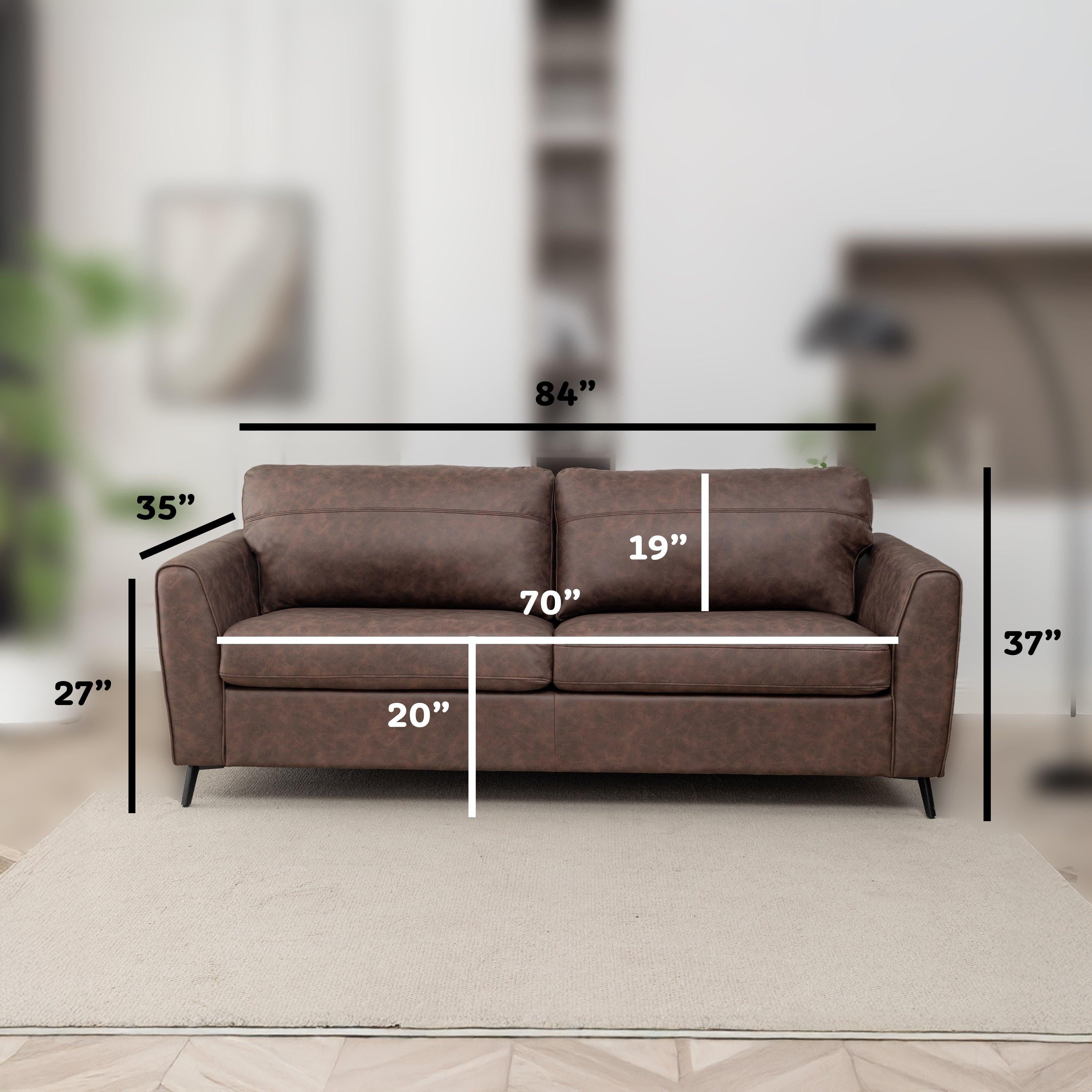 2-Seater Convertible Sofa Bed - Ideal for Small Spaces.