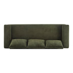 Algora 84.5 in. Modern Velvet Sofa - Moss Green.