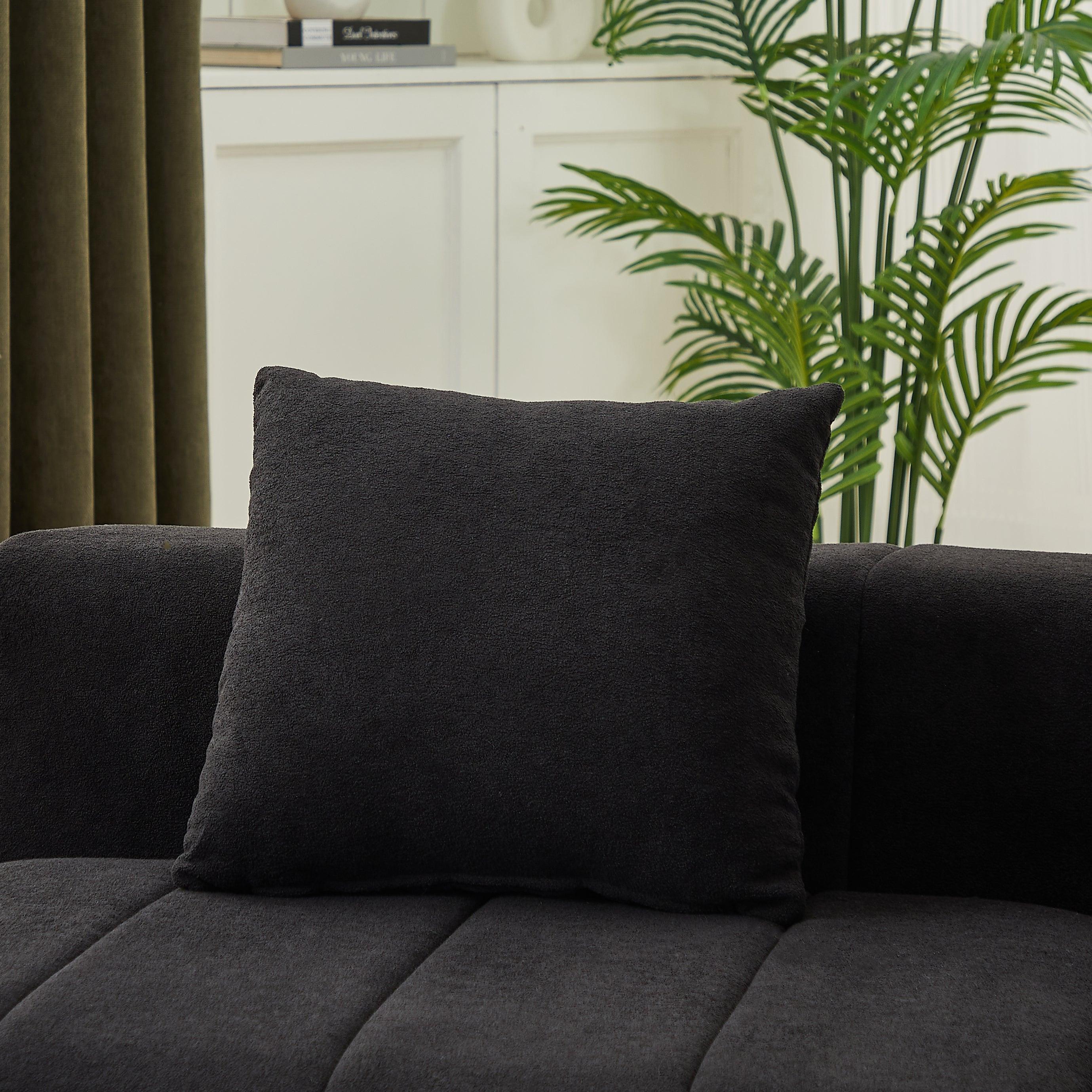 Curved Sectional Sofa with 6 Pillows for Any Room.