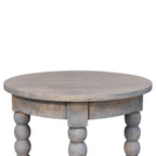 Wood Ellsworth Round Side Table - Acid Wash Finish.