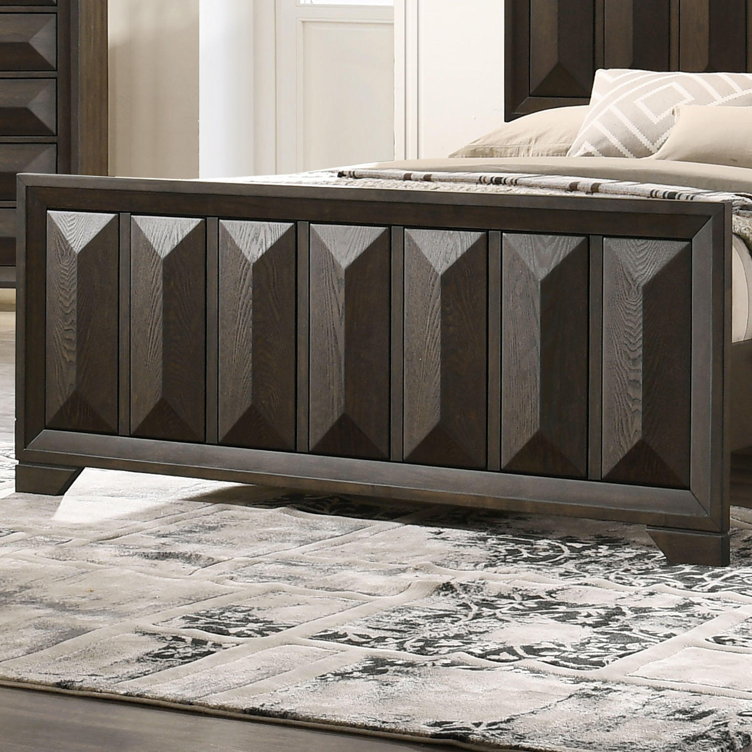 Eastern King Size Bed Panel Headboard with Vertical Design.