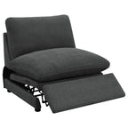 Hollander Dark Grey Modular Power Reclining Sectional.