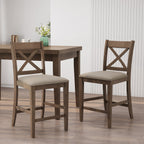 Farmhouse Counter Stools Set of 2 with X-Back Frame.
