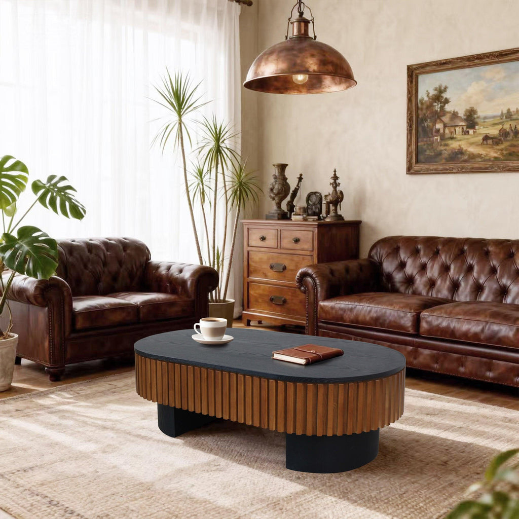 43.7'' Modern Coffee Table with Hidden Storage and Removable Top.