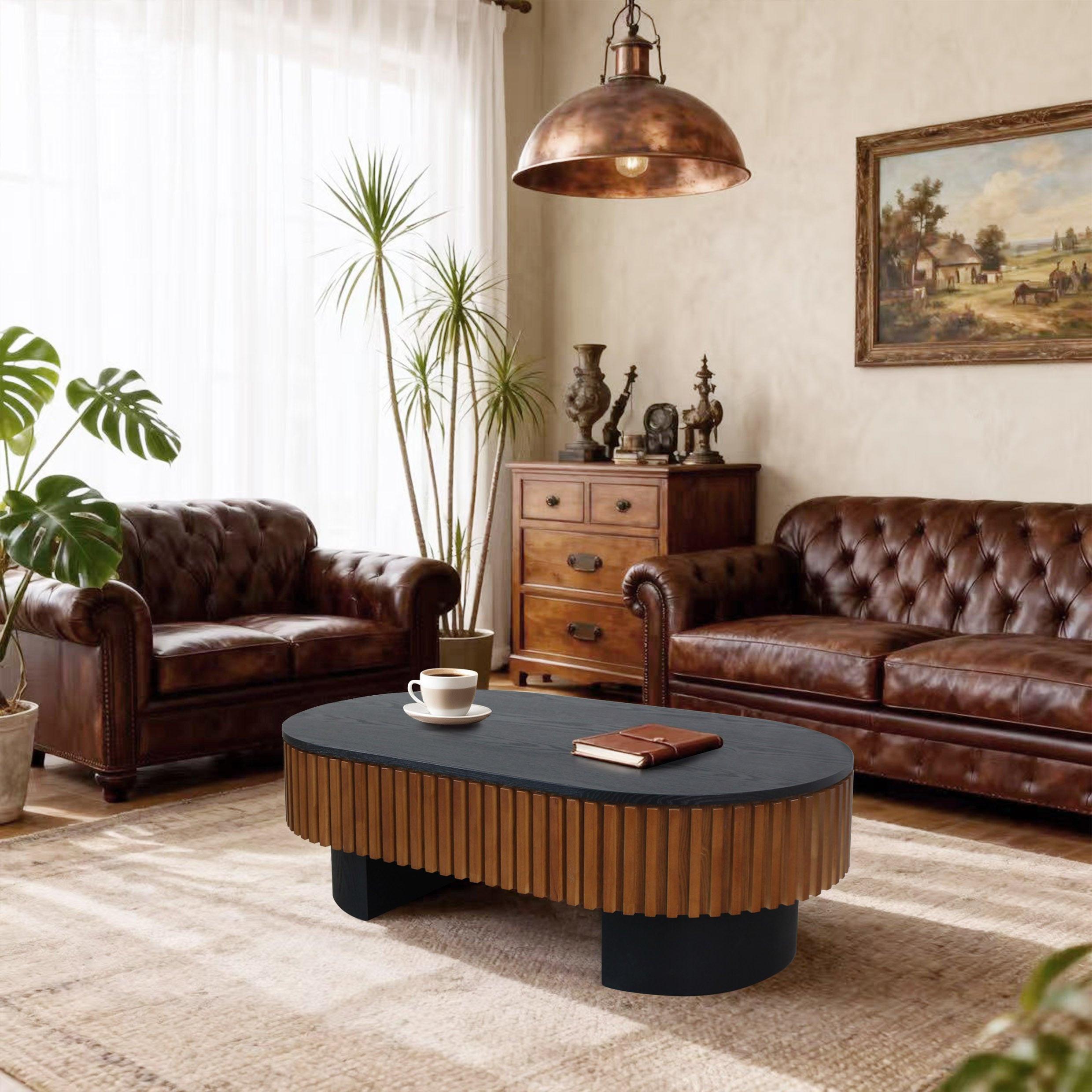43.7'' Modern Coffee Table with Hidden Storage and Removable Top.