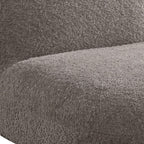 Chenille Upholstered Deer-Shaped Kids Chair, Brown.