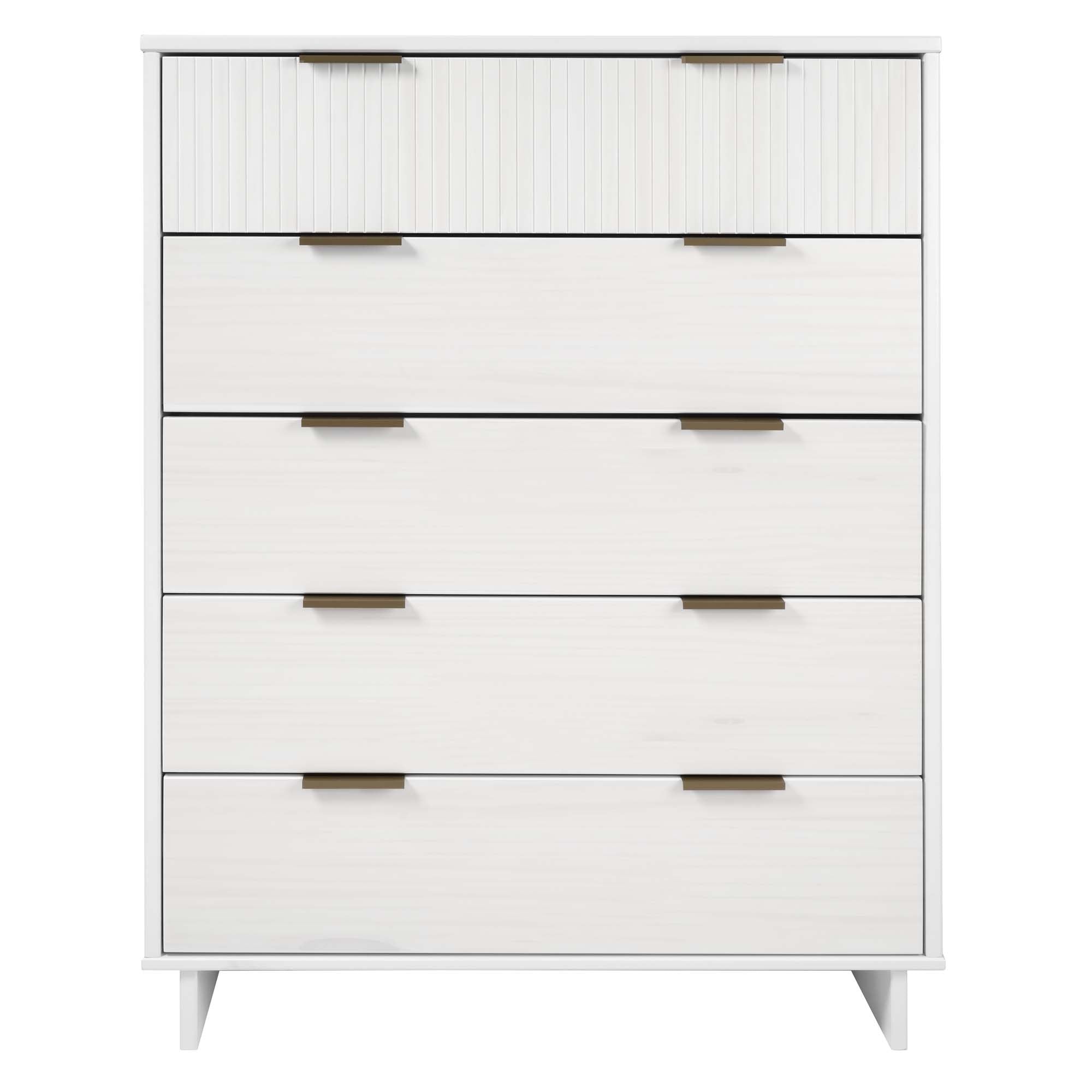 Granville 38' Chest in White (5-Drawer)
