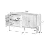 Vintage Sideboard Cabinet with 4-Door Storage.