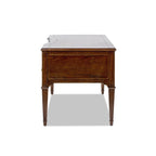 Dauphin Gold Accent 5-Drawer Wood Executive Desk.