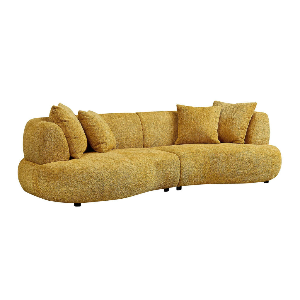 Curved Mid Century Modern Sofa for Comfortable Living.