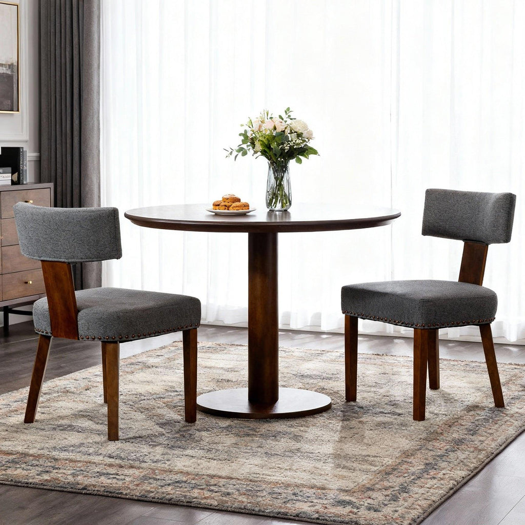 Farmhouse Dining Chairs Set of 2 - Mid-Century Modern Design.