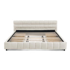California King Upholstered Bed with Storage Drawer.
