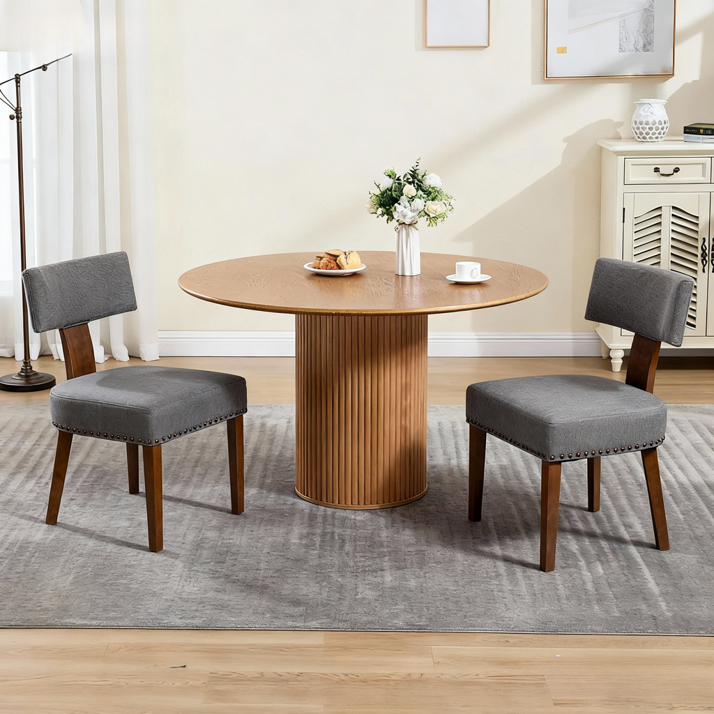 Farmhouse Dining Chairs Set of 2 - Mid-Century Modern Design.