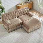 Modular Velvet Chesterfield Sofa with Tassel Skirt.