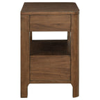 Walnut Nightstand with Hidden Storage - Verona Style.