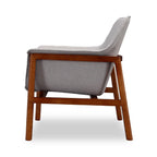 Miller Linen Weave Accent Armchair in Gray.