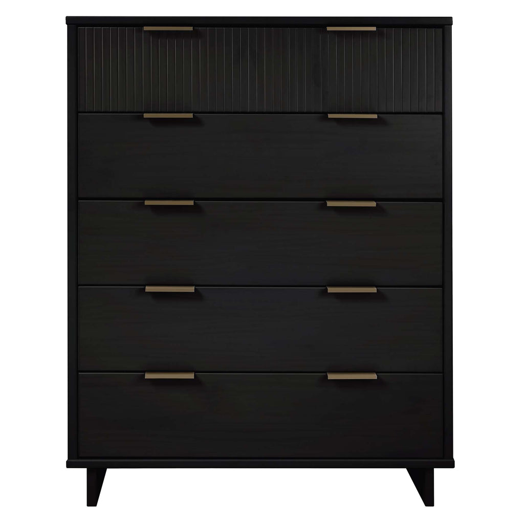 Granville 38' Chest in Black (5-Drawer)