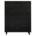 Granville 38' Chest in Black (5-Drawer)