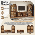 3-Piece Retro TV Stand Set with Bookshelf for TVs.
