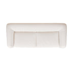 Alpine 90.5' Sherpa Sofa, Ivory White Boucle.