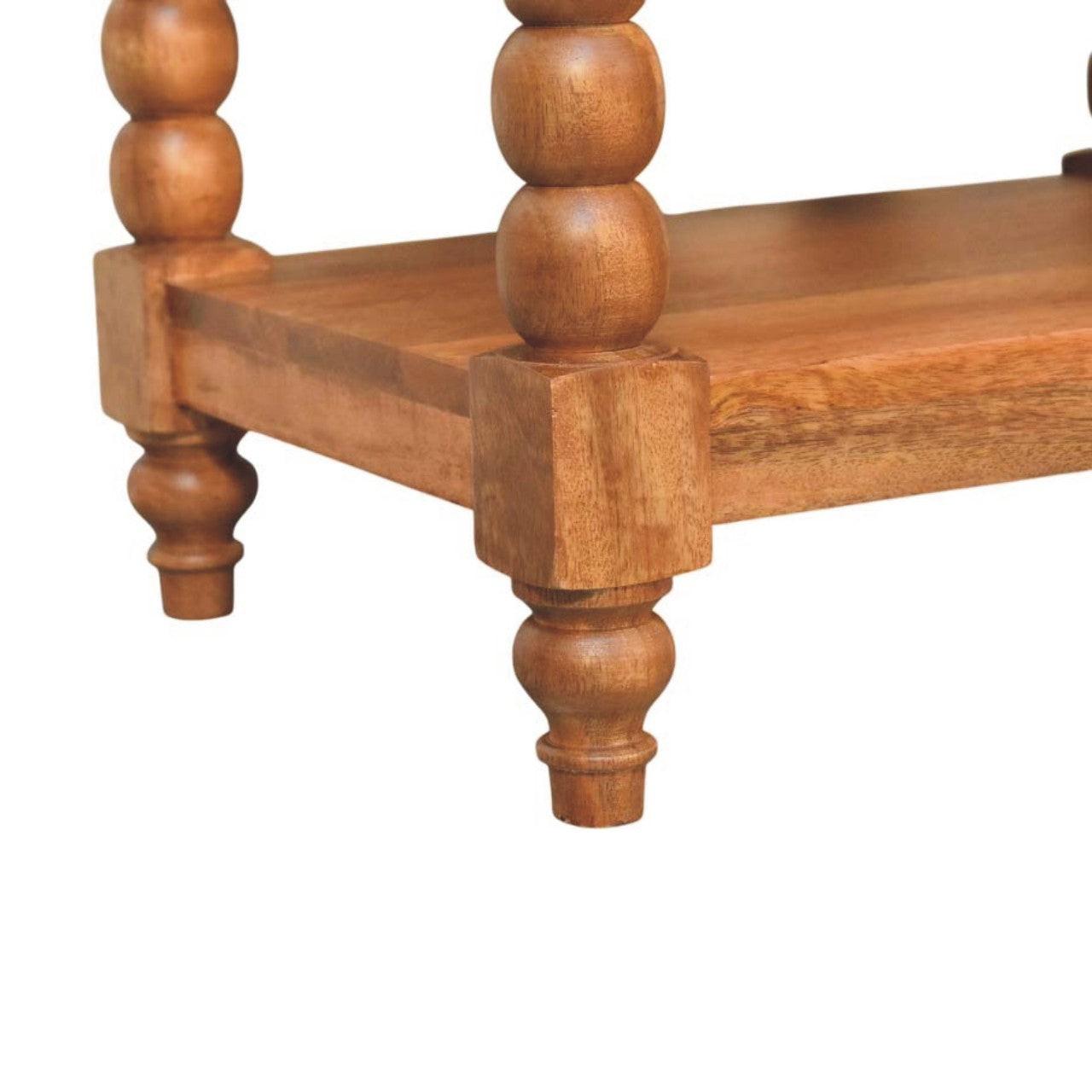 Barley Twist Side Table Crafted from Solid Mango Wood.