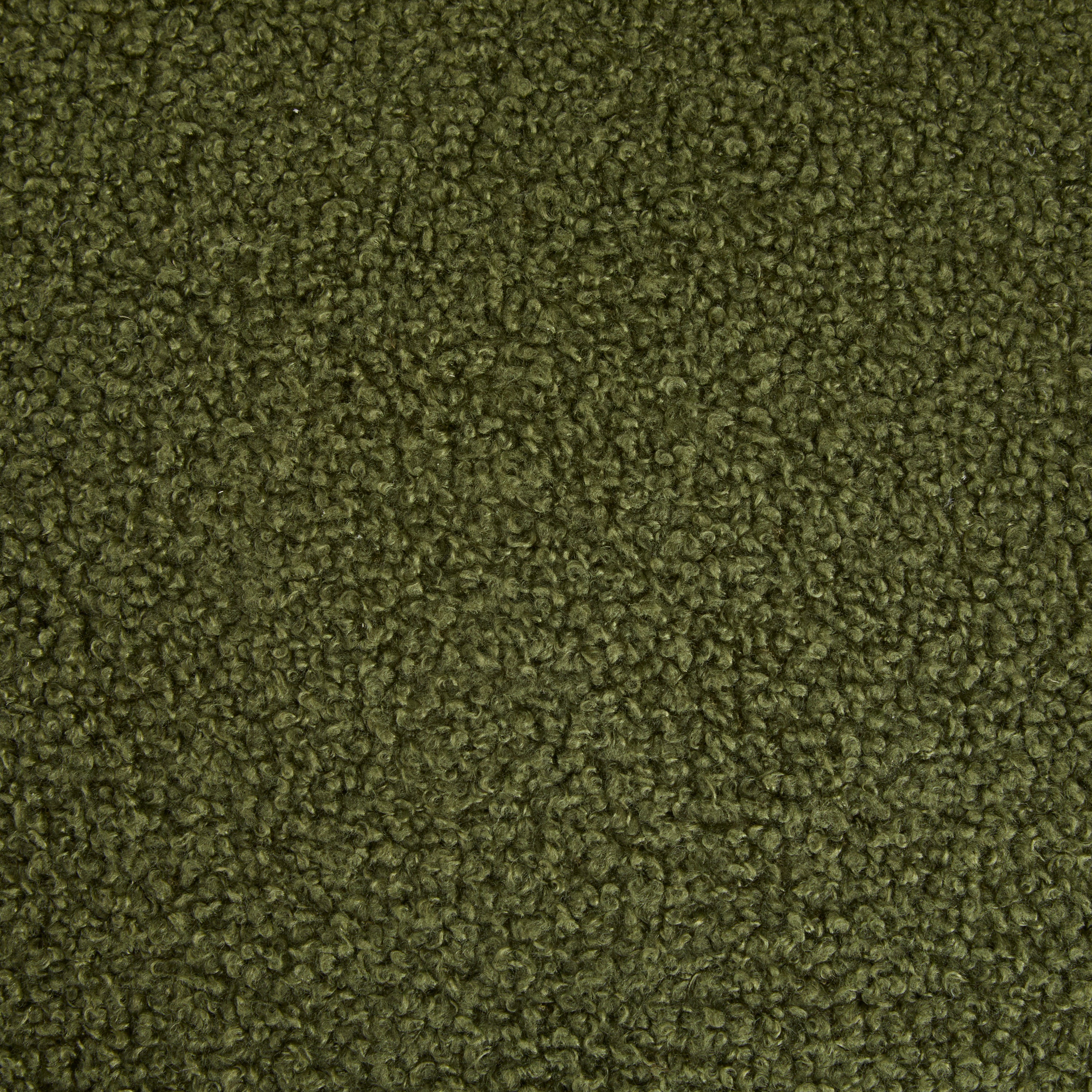 2-Pack Dining Chairs with Pillow Back, Green Boucle Fabric, Natural Color Solid Wood Frame