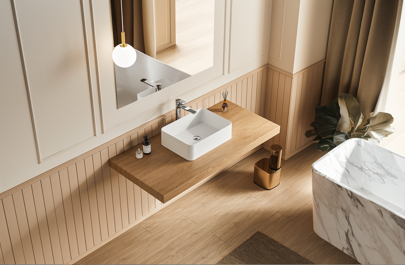 20 x 14 Solid Surface Vessel Bathroom Sink Basin in Matte White