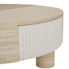 Round Coffee Table with Hidden Storage and Flip Top.