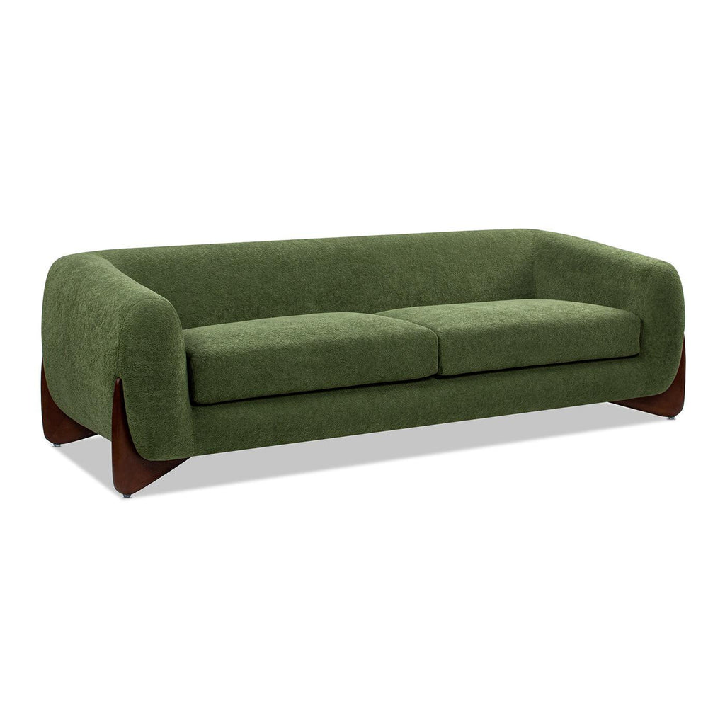 Alpine Moss Green Sherpa Sofa for Cozy Seating.