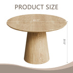 43 Inch Round MDF Dining Table for Modern Spaces.
