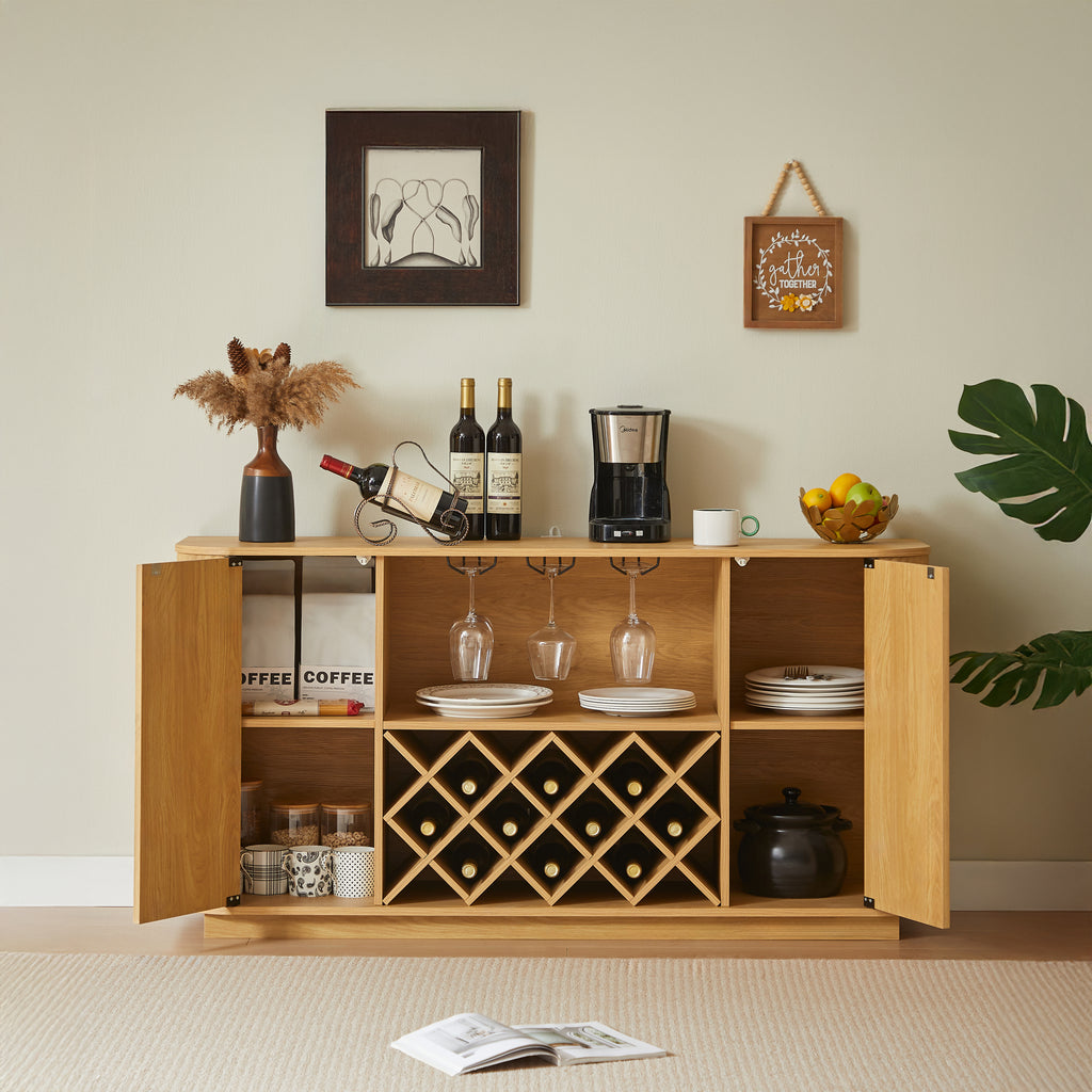 Modern Sideboard with Wine Storage and Glassware Holder