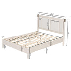 Solid Wood Queen Bed with Heavy Duty Support.