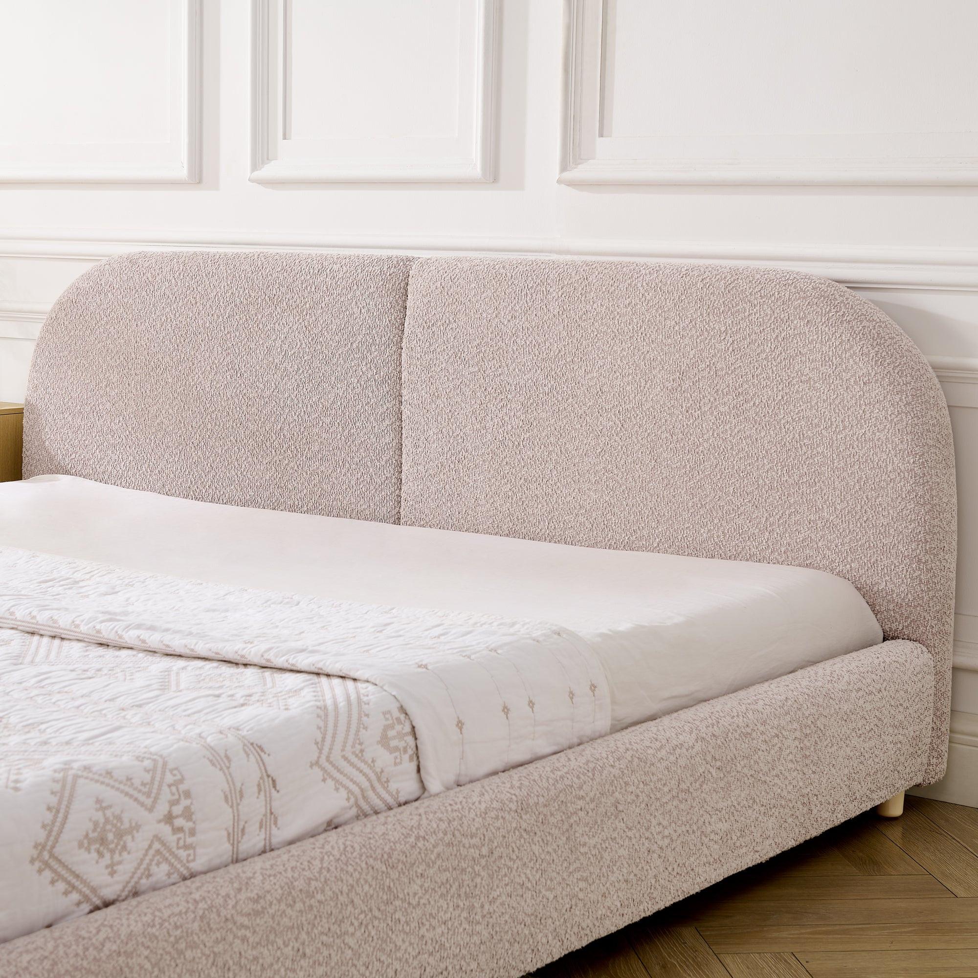 King Size Upholstered Bed Frame - Modern Minimalist Design.