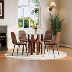Mid-Century Modern Glass Dining Table for Small Spaces.