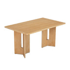 TREXM Farmhouse Wood Dining Table Set for 6 with Chairs.