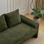 Algora 84.5 in. Modern Velvet Sofa - Moss Green.